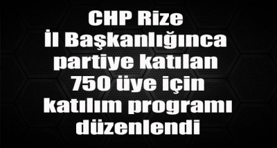 Rize'de 750 kişi törenle CHP'ye katıldı 